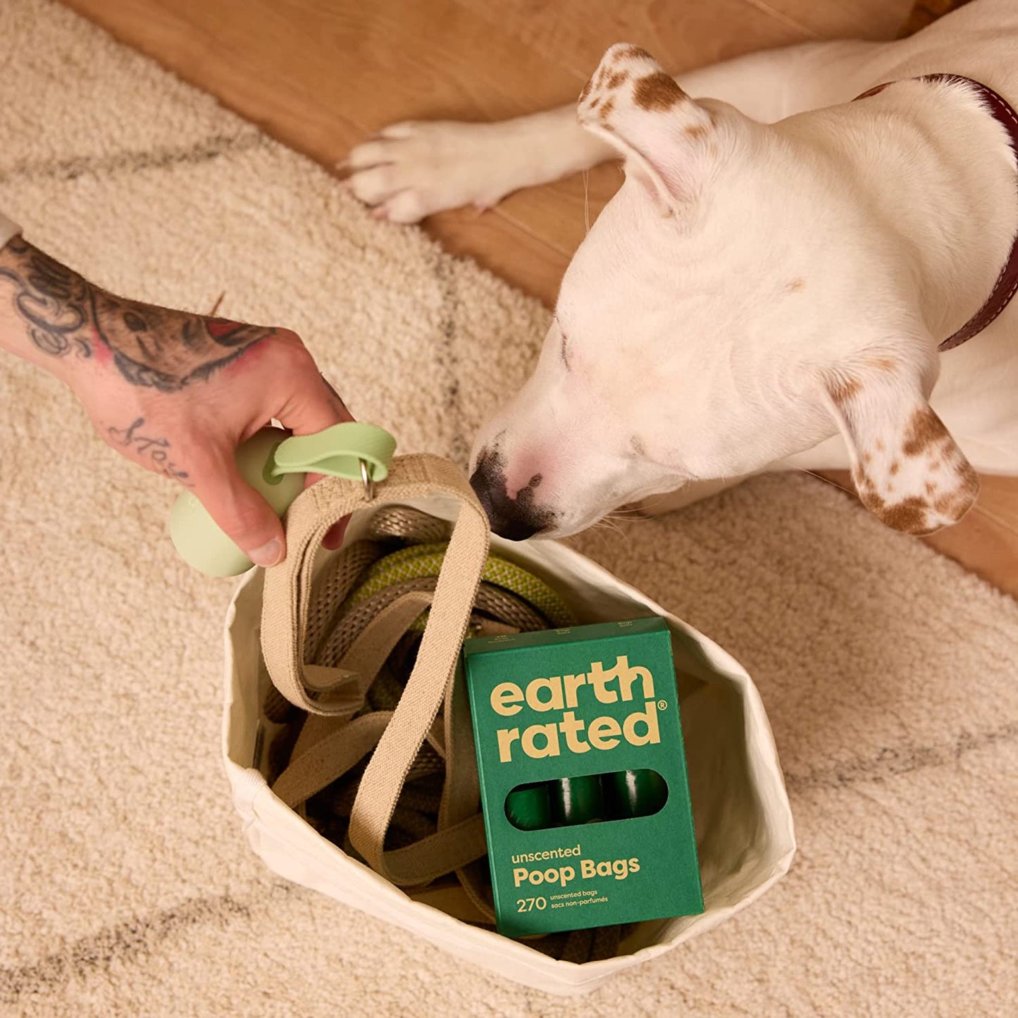 Dog Poop Bags, 270 Extra Thick and Strong Poop Bags for Dogs, Guaranteed Leak-Proof, Unscented, 18 Rolls, 15 Doggy Bags per Roll, Each Dog Poop Bag Measures 9 X 13 Inches