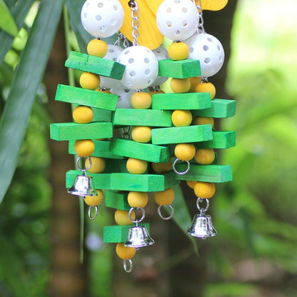Bird Chewing Toy Large Medium Parrot Cage Bite Toys African Grey Macaws Cockatoos Eclectus Amazon (Banana-22Inch)